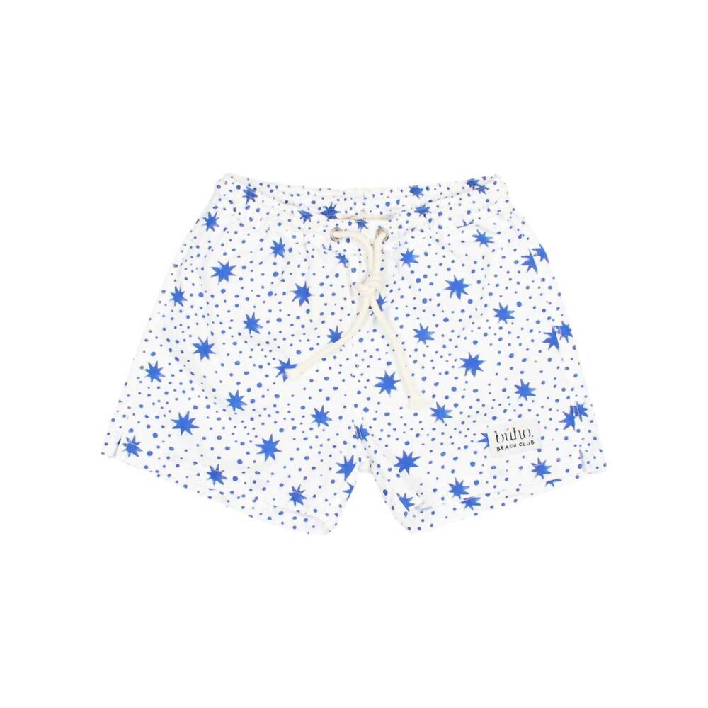 NEW BÚHO boy's stars swim trunk in blue/white